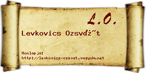 Levkovics Ozsvát névjegykártya